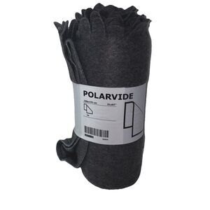 Ikea POLARVIDE Throw 100% Polyester Soft Fleece Blanket 51 X 67 Inches Gray New